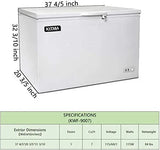 Commercial Top Chest Freezer 7 Cu. Ft - Deep Ice Cream Freezer with Wire Storage Basket, Solid Door, for Groceries, Kitchen, Restaurant White