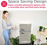 Frigidaire Retro Mini Fridge with Freezer & Side Bottle Opener-Small 2 Door Refrigerator for Office Bar or College Dorm Room-3.1 Cu Ft �� 19��"D x 20.5" W x 33.5" H