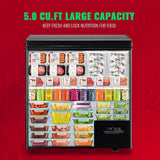 Chest Freezer 5.0Cubic Feet Deep Freezer Freestanding Freezers with 2 Removable Stainless Steel Basket, Mini Freezer Top Open Door Compact Freezer with Electronic Control 41�� to -15��BLACK