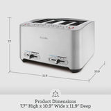 Breville Die-Cast Smart Toaster, 2-Slice, Brushed Stainless Steel