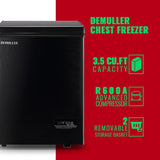 Chest Freezer 5.0Cubic Feet Deep Freezer Freestanding Freezers with 2 Removable Stainless Steel Basket, Mini Freezer Top Open Door Compact Freezer with Electronic Control 41�� to -15��BLACK