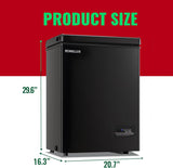 Chest Freezer 5.0Cubic Feet Deep Freezer Freestanding Freezers with 2 Removable Stainless Steel Basket, Mini Freezer Top Open Door Compact Freezer with Electronic Control 41�� to -15��BLACK