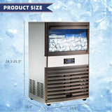 YUTGMasst Commercial Ice 锟斤拷 110LBS/24H Stainless Steel Free-Standing Ice Machine Maker Air Cooling Ice