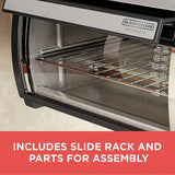BLACK DECKER SpaceMaker Under Counter Toaster Oven, Digital Controls, Black/Stainless Steel, Fits 9锟芥�锟斤拷 Pizza or 4 Slices