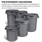 Yellow Heavy-Duty Trash/Garbage Can, (Pack of 6)