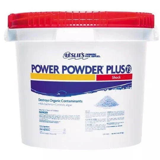 POWER POWDER PLUS 73% CALCIUM HYPOCHLORITE POOL SHOCK 锟斤拷 25 LBS.