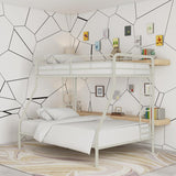 DHP Dusty Twin Over Full Metal Bunk Bed, Off White