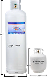 100Lb Steel Propane Tank Cylinder with Pol Valve