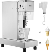 Vevor Ice Cream Blender 750W High Speed Mixer 1740 RPM 304 Stainless Steel New