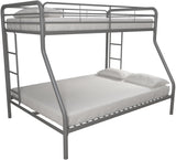DHP Dusty Twin Over Full Metal Bunk Bed, Off White