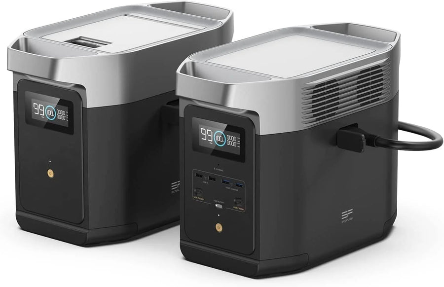 Portable Power Station DELTA 2, 1024Wh LiFePO4 (LFP) Battery, 1800W AC/100W USB-C Output, Solar Generator(Solar Panel Optional) for Home Backup Power, Camping & RVs