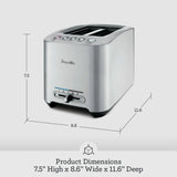 Breville Die-Cast Smart Toaster, 2-Slice, Brushed Stainless Steel