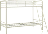 DHP Dusty Twin Over Full Metal Bunk Bed, Off White