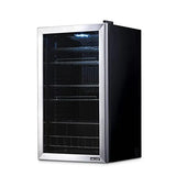 Beverage Refrigerator Cooler | 126 Cans Free Standing with Right Hinge Glass Door