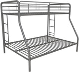 DHP Dusty Twin Over Full Metal Bunk Bed, Off White