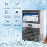 YUTGMasst Commercial Ice 锟斤拷 110LBS/24H Stainless Steel Free-Standing Ice Machine Maker Air Cooling Ice