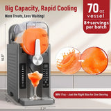 Slushie Machine: No Ice Needed All-in-One Slushy Maker for Home, Real-Time Temp Display, Auto-Clean, 6 Preset | Frozen Margaritas, Cocktails, Frapp茅s, Ice Cream, Smoothies, Milkshakes,Summer Parties