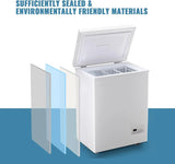 Chest Freezer 5.0Cubic Feet Deep Freezer Freestanding Freezers with 2 Removable Stainless Steel Basket, Mini Freezer Top Open Door Compact Freezer with Electronic Control 41�� to -15��BLACK