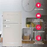 Frigidaire Retro Mini Fridge with Freezer & Side Bottle Opener-Small 2 Door Refrigerator for Office Bar or College Dorm Room-3.1 Cu Ft �� 19��"D x 20.5" W x 33.5" H