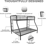 DHP Dusty Twin Over Full Metal Bunk Bed, Off White