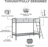 DHP Dusty Twin Over Full Metal Bunk Bed, Off White