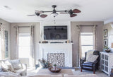 Harbor Breeze Twin Breeze II 74" Outdoor Ceiling Fan, Bronze