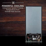 18 Bottle Compressor Wine Cooler Refrigerator w/Lock, Large Freestanding Wine Cellar For Red, White, Champagne or Sparkling Wine, 41f-64f Digital Temperature Control Fridge Glass Door Black