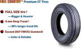 Libra Trailer Parts set of 4 Heavy Duty Trailer Tires ST205/75R15 205 75 15 10-Ply Load Range E Steel Belted Radial w/Scuff Guard