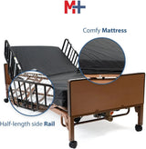 Fully Electric Hospital Bed Set, Foam Mattress, Half Rails