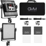 2 Pack LED Video Lighting Kits with APP Control, Bi-Color Variable 2300K~6800K with Digital Display Brightness of 10~100% for Video Photography, CRI97+ TLCI97 Led Video Light Panel +Barndoor