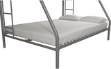 DHP Dusty Twin Over Full Metal Bunk Bed, Off White