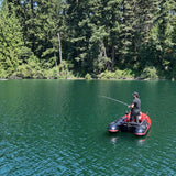 Inflatable Boat | Yacht Dinghy Tender Raft | Multi Person Fishing Boat | Aluminum Floor Oars | Fishing Rod Holders | Heavy-Duty PVC | 2024 Model |