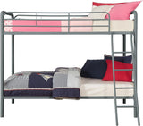 DHP Dusty Twin Over Full Metal Bunk Bed, Off White