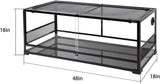 REPTI ZOO 67 Gallon Reptile Terrarium, Sliding Glass Doors, 48"x18"x18"