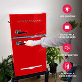 Frigidaire Retro Mini Fridge with Freezer & Side Bottle Opener-Small 2 Door Refrigerator for Office Bar or College Dorm Room-3.1 Cu Ft �� 19��"D x 20.5" W x 33.5" H