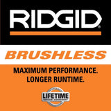 RIDGID 18V Brushless Cordless 4-1/2 in. Paddle Switch Angle Grinder with (2) 4.0 Ah Batteries, Charger, and Bag R86047B-AC93044SBN