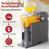 Slushie Machine: No Ice Needed All-in-One Slushy Maker for Home, Real-Time Temp Display, Auto-Clean, 6 Preset | Frozen Margaritas, Cocktails, Frapp茅s, Ice Cream, Smoothies, Milkshakes,Summer Parties
