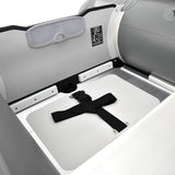 Inflatable Boat | Yacht Dinghy Tender Raft | Multi Person Fishing Boat | Aluminum Floor Oars | Fishing Rod Holders | Heavy-Duty PVC | 2024 Model |