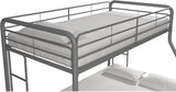 DHP Dusty Twin Over Full Metal Bunk Bed, Off White