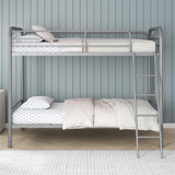 DHP Dusty Twin Over Full Metal Bunk Bed, Off White