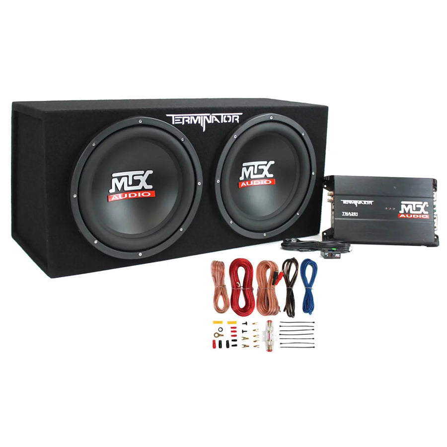 12�测�� 1200W Dual Car Subwoofer Package with Amplifier & Installation Kit