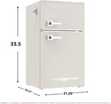Frigidaire Retro Mini Fridge with Freezer & Side Bottle Opener-Small 2 Door Refrigerator for Office Bar or College Dorm Room-3.1 Cu Ft �� 19��"D x 20.5" W x 33.5" H