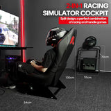 RACGTING Racing Simulator Cockpit, Foldable Seat, Logitech/Thrustmaster
