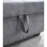 Reversible 90.5in. Gray Velvet Sleeper Sectional Sofa L-Shape 3 Seat Sectional Couch with Storage