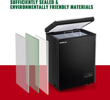 Chest Freezer 5.0Cubic Feet Deep Freezer Freestanding Freezers with 2 Removable Stainless Steel Basket, Mini Freezer Top Open Door Compact Freezer with Electronic Control 41�� to -15��BLACK