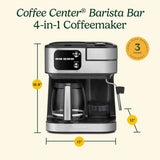 Coffeemaker 4-In-1 Coffee Center Barista Machine