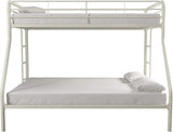 DHP Dusty Twin Over Full Metal Bunk Bed, Off White