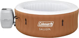 Coleman SaluSpa Miami AirJet 2 to 4 Person Round Inflatable Hot Tub Portable Outdoor Spa with 120 Soothing AirJets and Insulated Cover, Black