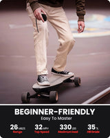 Caribou Electric Skateboard �� 32 MPH, 26 Mile Range, Dual 1000W Motors, Longboard for Adults & Teens, 6-Month Warranty