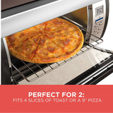 BLACK DECKER SpaceMaker Under Counter Toaster Oven, Digital Controls, Black/Stainless Steel, Fits 9锟芥�锟斤拷 Pizza or 4 Slices